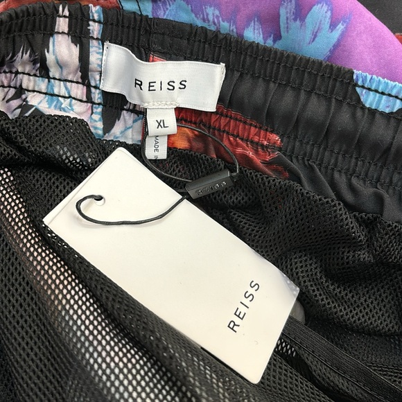 NWT REISS Paul Palm Tree Print Swim Trunks Board Shorts XL - Picture 11 of 12